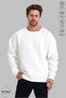 Unisex Long Sleeve Angel and Stitch Back Printed Crew Neck Hoodless Fleece-Lined Oversized Sweatshirt - 6