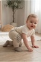 Baby Crawling Knee Protector Stitch-Free Leggings Knitted Knitwear with Swelling Thread Technology Premium