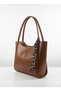 Women's Hand and Shoulder Bag with Scarf Detail - 3