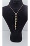 Stainless Steel Baguette Stone 7 Element Zircon Stone Y Model Necklace - 3