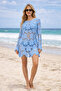 Women's Crochet Long Sleeve Beach Dress