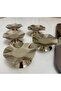 SILVER COLOR, 6-PIECE WAVY DESIGN MINI MACARONI AND TURKISH DELIGHT DISHES - 3