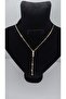 Stainless Steel Crushed Chain Zircon Stone Y Model Necklace - 3