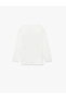 Crew Neck Printed Ecru Boys' Long Sleeve T-Shirt 6Wkb10391Tk - 2