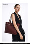 Bordo Shk265 Faux Leather, Single Compartment with Zipper, Belt Detailed Hand, Arm and Shoulder Bag - 7