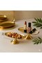 Set of 2 10X23 cm Gold Footed Boat Presentation Plate Snack Plate Breakfast Plate Presentation Plate Cosmetic Jewelry Plate - 3