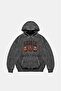 Savage Boys Printed Oversized Unisex Washable Black Hoodie