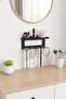 Decorative Metal Jewelry Organizer Wall Shelf Makeup and Accessories Organizer