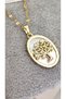 316L Steel Pearlescent Tree of Life Model Gold Steel Necklace Does Not Tarnish -45
