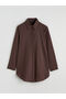 New season brown textured women's shirt tunic from güli̇s gi̇yi̇m - 6