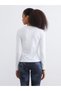 White Crew Neck Women's Sports T-Shirt - 4