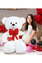 Good to Have You Rose Plush Teddy Bear – 140 cm Large Toy with Bow Tie