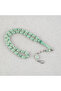Glowing in the dark cat's eye alpaca tasseled white cut 7x11mm rosary-green