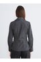 Black Shirred Cross Button Closure Women's Shirt - 4