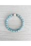 True Blue Quartz - Pearl Bracelet– Mkt.1.101.31-Relaxing, Tranquility, Energy Bracelet - 2