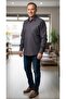 New Season 100% Wool Long Sleeve Classic Cashmere Men's Shirt with Pockets - 2