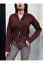Stand Collar Double Zipper Knitwear Cardigan - 3