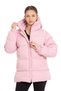 Girl's Hooded Winter Fur Inside Full Filling Inflatable Coat - 5