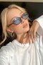 Senna Women's Leopard Frame Blue Ultra Lightweight Uv400 Filtered Women's Sunglasses
