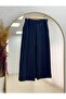 Zayna Wide Leg Striped Scuba Diving Pants-Mt3555 Navy Blue - 2