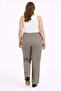 Women's Plus Size Mink, Elastic Waist, Wide Leg Pocket Wrinkle Fabric Pants 65N39311 - 7