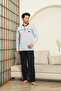 Men's 100% Cotton Pajama Set-3 Buttons-12440