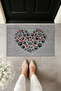 Modern Digital Printing Doormat - Heart Multi-Paw - Front Door Mat 70X45Cm - 2