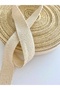 5 Meters Width 2 cm Ecru Raw Color Gold Glitter Cotton Narrow Webbing, Herringbone Piping, Multi-Purpose Ribbon - 2