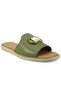 Drion Genuine Leather Women's Slippers Green - 3