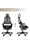 Robotto 609 High-Back Modern Ergonomic Mesh Chair with Adjustable Hight and Caster Wheels - Black - 5