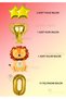 Lion Balloon Trophy Balloon Gold Number Balloon Gold Star Balloon Champion Lion Birthday Set 10 Years Old - 2