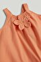 Orange Cotton Dress - 2
