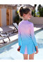 Swimsuit in gradient colors
