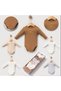 Newborn Baby Girl 0/3-3/6 Months 100% Cotton K Ribbed Knit Long Sleeve 5-Piece Boxed Body (Gift)