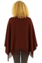 1 Piece Women's Extra Soft Textured Tassel Detailed Winter Scarf Shoulder Shawl in Burgundy, Suitable for Large Sizes - 4