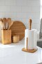 Bambu Noir Wooden Paper Towel Holder – Kitchen Countertop Roll Paper Holder, Decorative Kitchen Accessory - 3