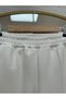 Zayna Wide Leg Striped Scuba Diving Pants-Mt3555 White - 4