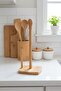 Bambu Noir Wooden Paper Towel Holder – Kitchen Countertop Roll Paper Holder, Decorative Kitchen Accessory - 5