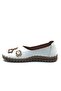 Itron Genuine Leather Orthopedic Women's Casual Shoes White - 4