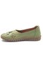 Itron Genuine Leather Orthopedic Women's Casual Shoes Green - 3