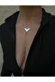 Plate Detail Long Chain Steel Necklace