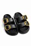 Women's Double Buckle Summer Beach and Garden Slippers - Thick Soled, Comfortable and Stylish Casual Slippers - 4