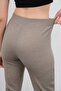 Women's Beige High Waist Flared Trousers - 5