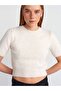 10703 Glitter Short Sleeve Knit Sweater Beige-Burgundy - 4