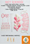 Pink 1St Birthday Celebration Set-1St Birthday Party Set-Pink Balloon Set-One Banner-Cake Topper - 3