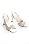 Women's Pearl Drop Stones Embellished Thin Heeled Comfortable Evening Dress Shoes and Bag Combination - 7