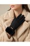 Kaşe Gloves Women - Black Plush Furry Winter Luxury Fashion Texted Phone Touchable - 3