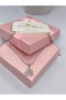 Zircon Stone Flower Design Steel Necklace - 2
