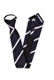 ربطة عنق بسحاب مخططة باللونين الأزرق الداكن والأبيض - 2