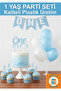 Blue 1St Birthday Celebration Set-1St Birthday Party Set-Blue Balloon Set-One Banner-Cake Topper